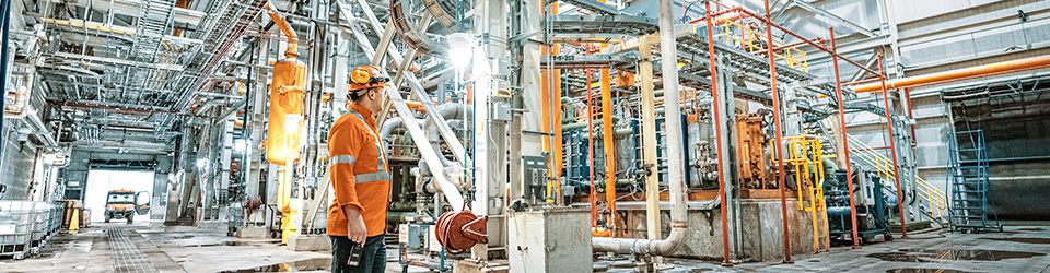 engineer inside a power facilty