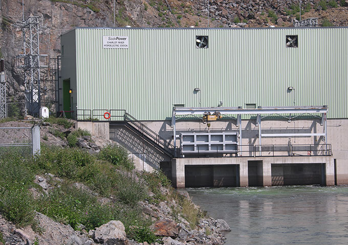 Outside hydroelectric station