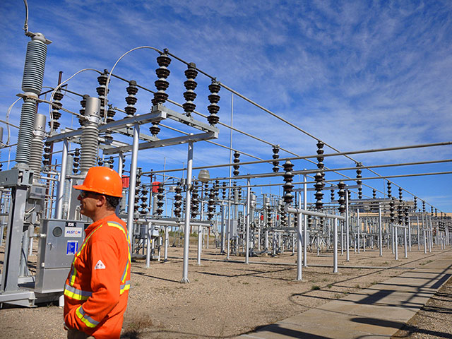 Employee at switching station