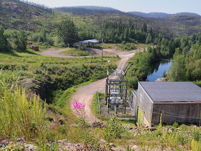 Road leading in to facility